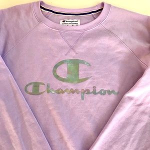 NWT W/JR Champion Crewneck w metallic logo